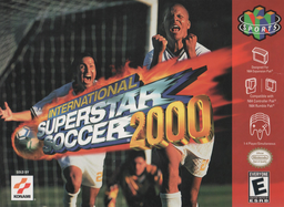 Jikkyou J League 1999: Perfect Striker 2 box art for Nintendo 64